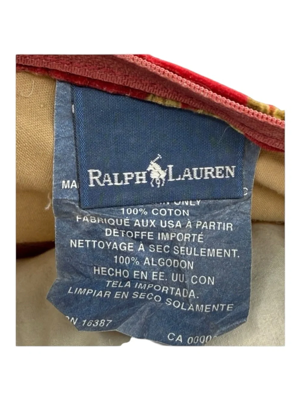 Ralph Lauren 𑗋 2 Red Jardiniere Velvet Throw Pillows 𑗋 Bed Sofa 𑗋 New Bohemian